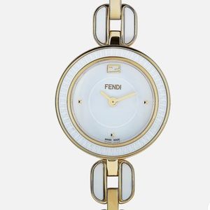 Fendi My Way Gold-Tone White Ceramic Quartz Watch